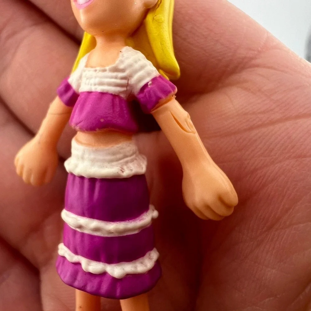 Vintage Polly Pocket Locker‎ Playset w Dolls Early 2000s Mattel Purple Outfits